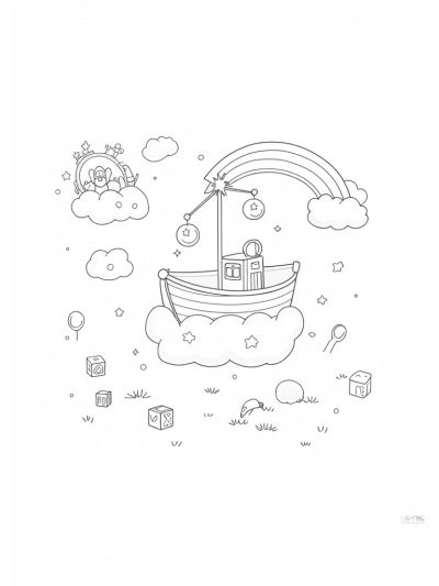 Dreamy Nursery with Floating Plush Toys