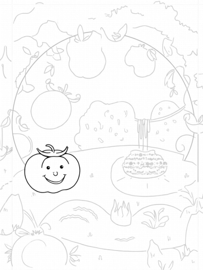 Giant Tomato Garden with Cheesy Sun