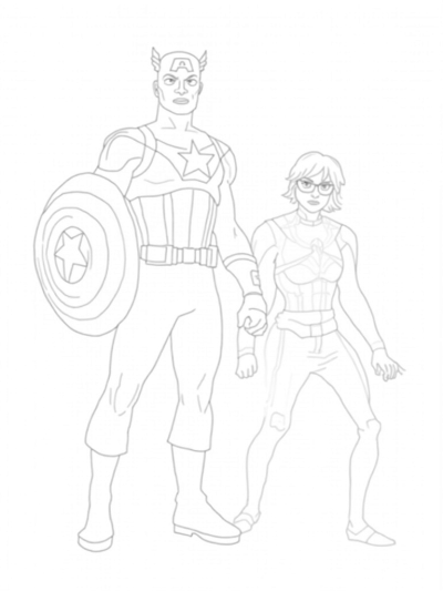 Captain America and Black Widow Team-Up