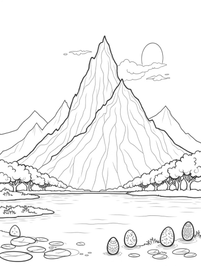 Dragon Head Mountain Under the Moonlight