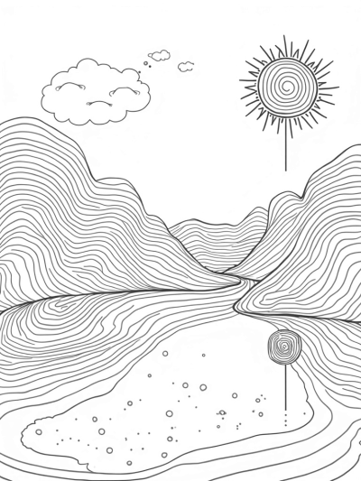 Floating Circles Above a Reflective Pond