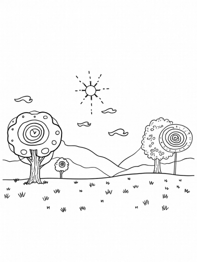 Floating Mandala Circles in a Forest Glade