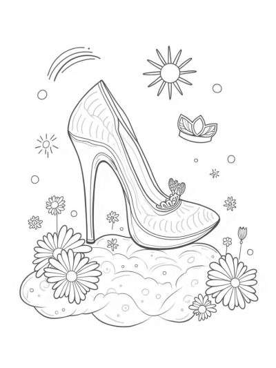 Giant High-Heeled Shoe Dollhouse on a Cloud
