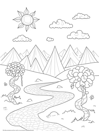 Origami Mountains and Shimmering Rivers