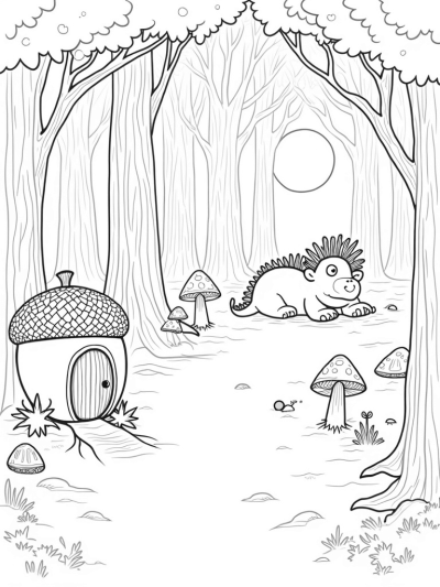 Magical Forest with a Gruffalo and Acorn Hut