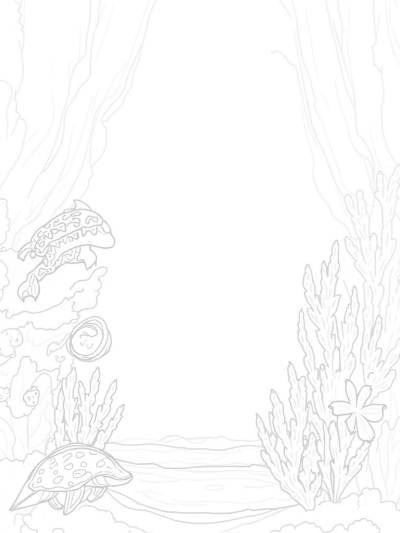 Playful Dolphin in a Sunlit Underwater Grotto