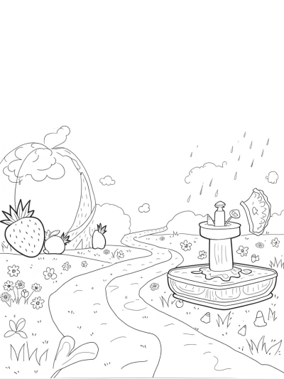 Giant Strawberries and a Lemonade Fountain