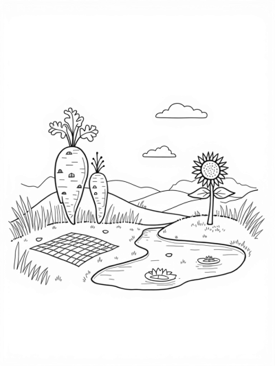 Giant Vegetables and a Cozy Quilt on the Farm