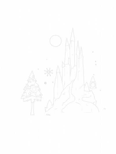 Crystalline Ice Palace on a Frosty Mountain