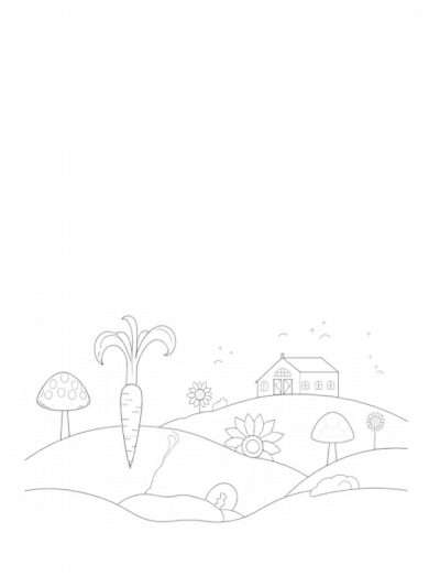 Oversized Vegetable Farm Landscape