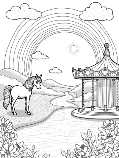 Pony Paradise Under a Rainbow