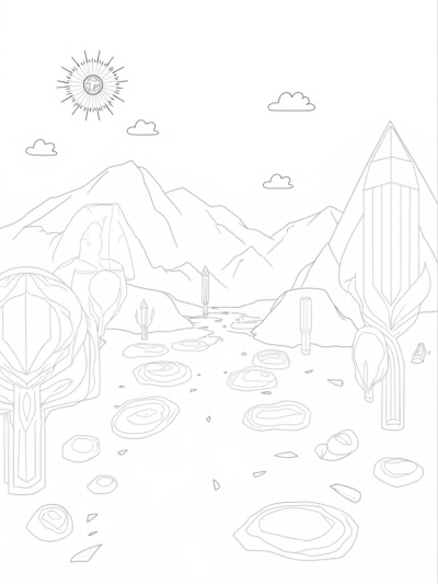 Geometric Trees and a Colorful River in a Tranquil Valley