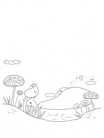 Majestic Pony in a Flower Meadow