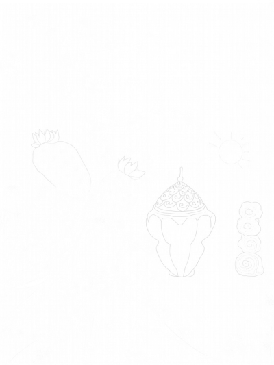 Fruit Garden with Giant Strawberries and Sweet Treats