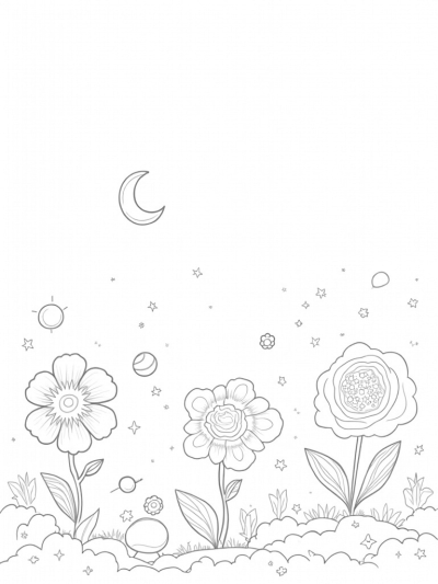 Cosmic Garden of Galaxies and Flowers