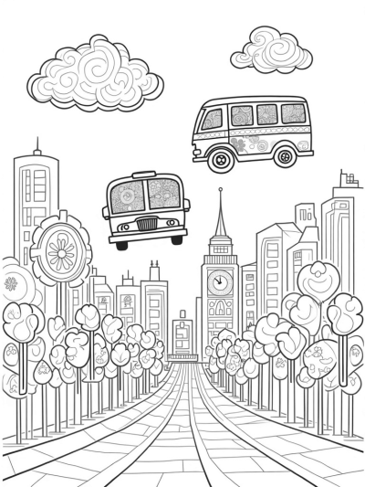 Floating Buses and Colorful Traffic Lights