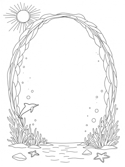 Dreamy Underwater Scene with Dolphins and Coral Reef