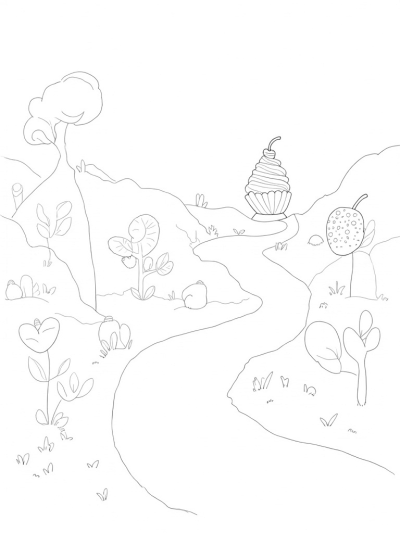 Oversized Strawberries and a Chocolate River