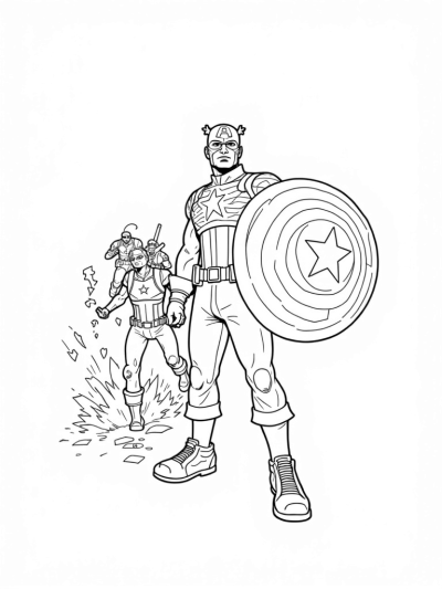Captain America vs. Hydra Soldiers Showdown