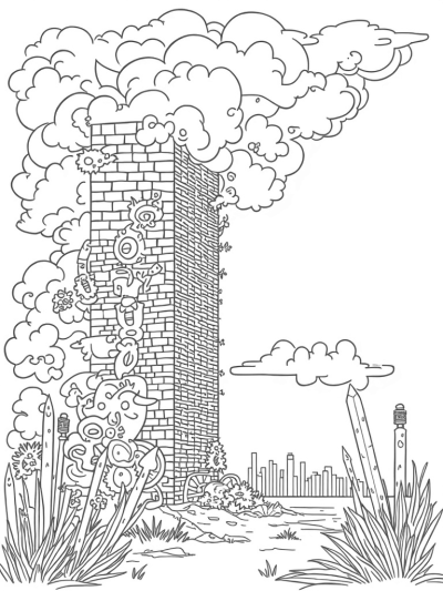 Vines and Gears: A Towering Wall of Titans