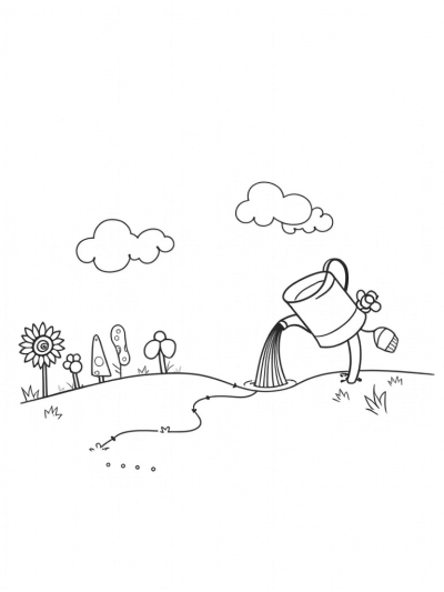 Whimsical Farm with Giant Fruits and Vegetables