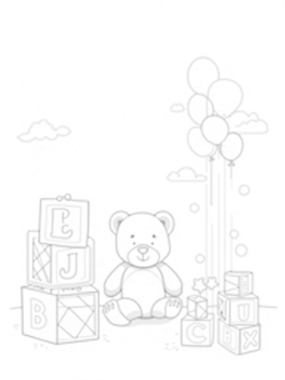 Giant Teddy Bear in a Cozy Nursery