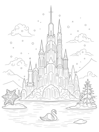 Majestic Ice Palace with Snowflake Whirlpool