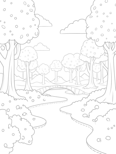 Boba Forest with Tapioca Trees and Milk Tea River