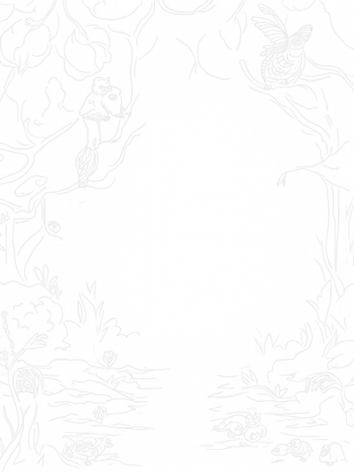 Jungle Canopy with Animals and a Gentle River