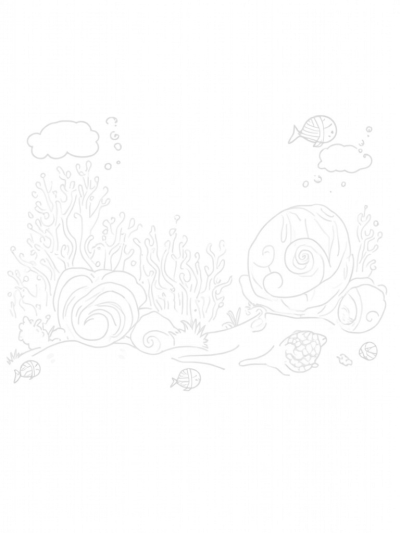 Underwater Garden with Spiraled Seashells