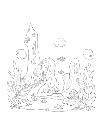 Underwater City of Coral and Dolphins