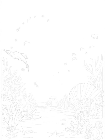 Underwater Garden with Musical Coral and Playful Dolphins