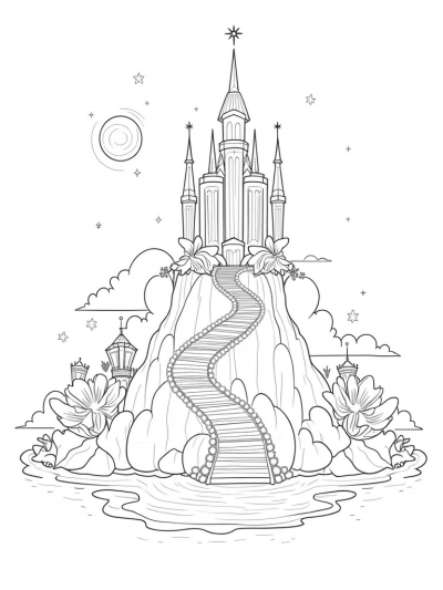 Crystal Castle on a Floating Cloud