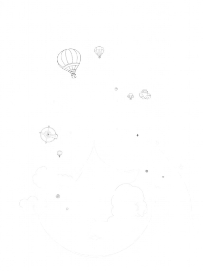 Colorful Hot Air Balloons in a Vehicle Wonderland