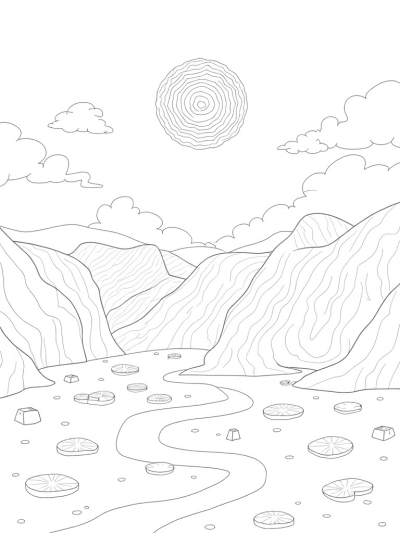 Geometric Hills and a Winding River