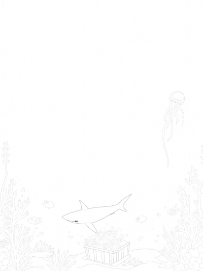 Coral Shark Swimming Through Kelp Forest