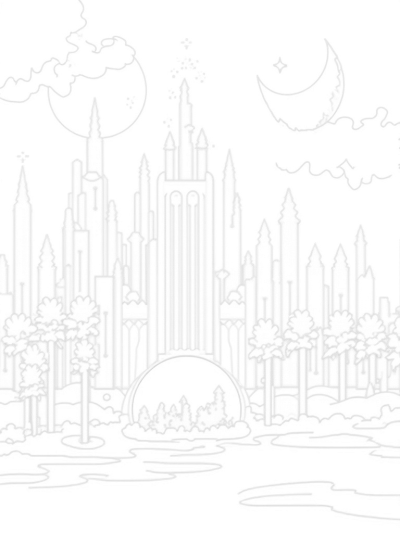 Ice Palace with Crystalline Spires and Frozen Fountain