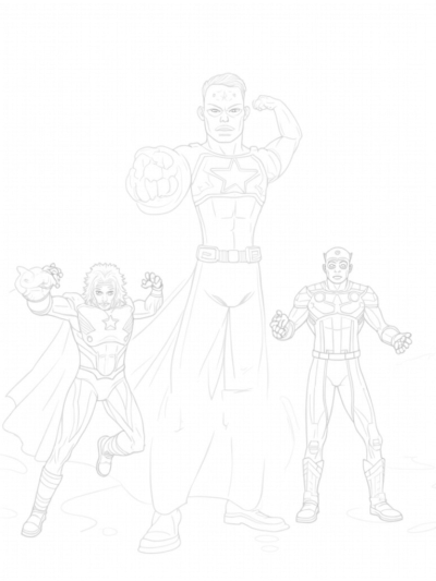 Assemble for Battle! Captain America, Iron Man, and Thor