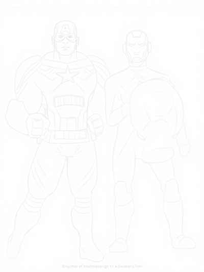 Battle Ready Avengers: Captain America, Iron Man, and Black Widow