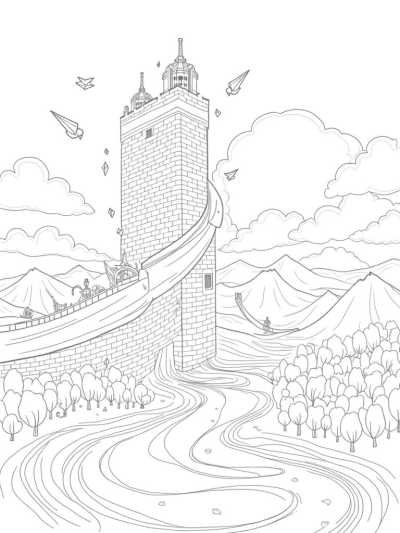 Epic Titan Battle Above the Winding Wall