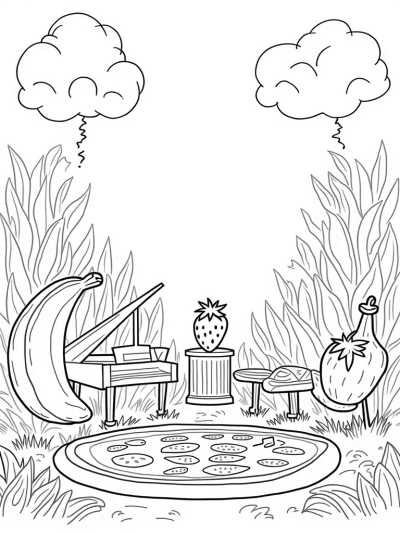 Fruit Orchestra in a Garden