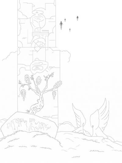 Gears and Titans Against the Sky