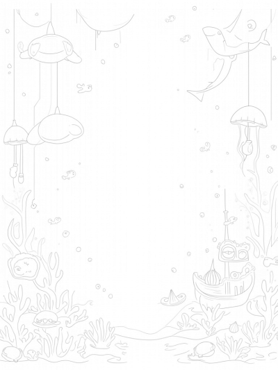 Underwater Carnival with Colorful Sharks