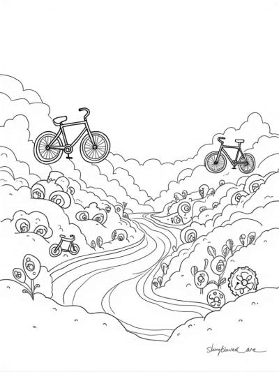 Oversized Bicycles and Paint Rivers