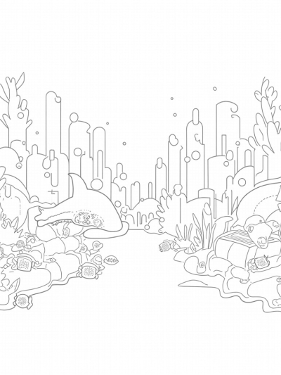 Underwater City of Coral and Sharks