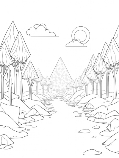 Geometric Forest with Triangular Trees and Prism