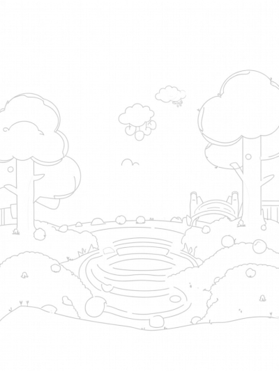 Boba Tea Garden with Giant Tapioca Pearls