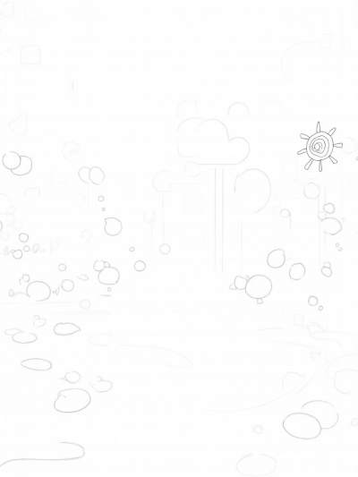 Floating Circles in a Tranquil Garden