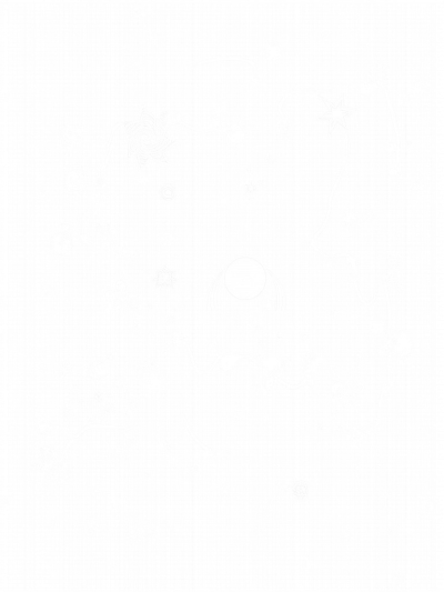 Cosmic Garden with Spiral Galaxy and Whimsical Moon