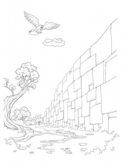 Titan's Head and Ancient Wall